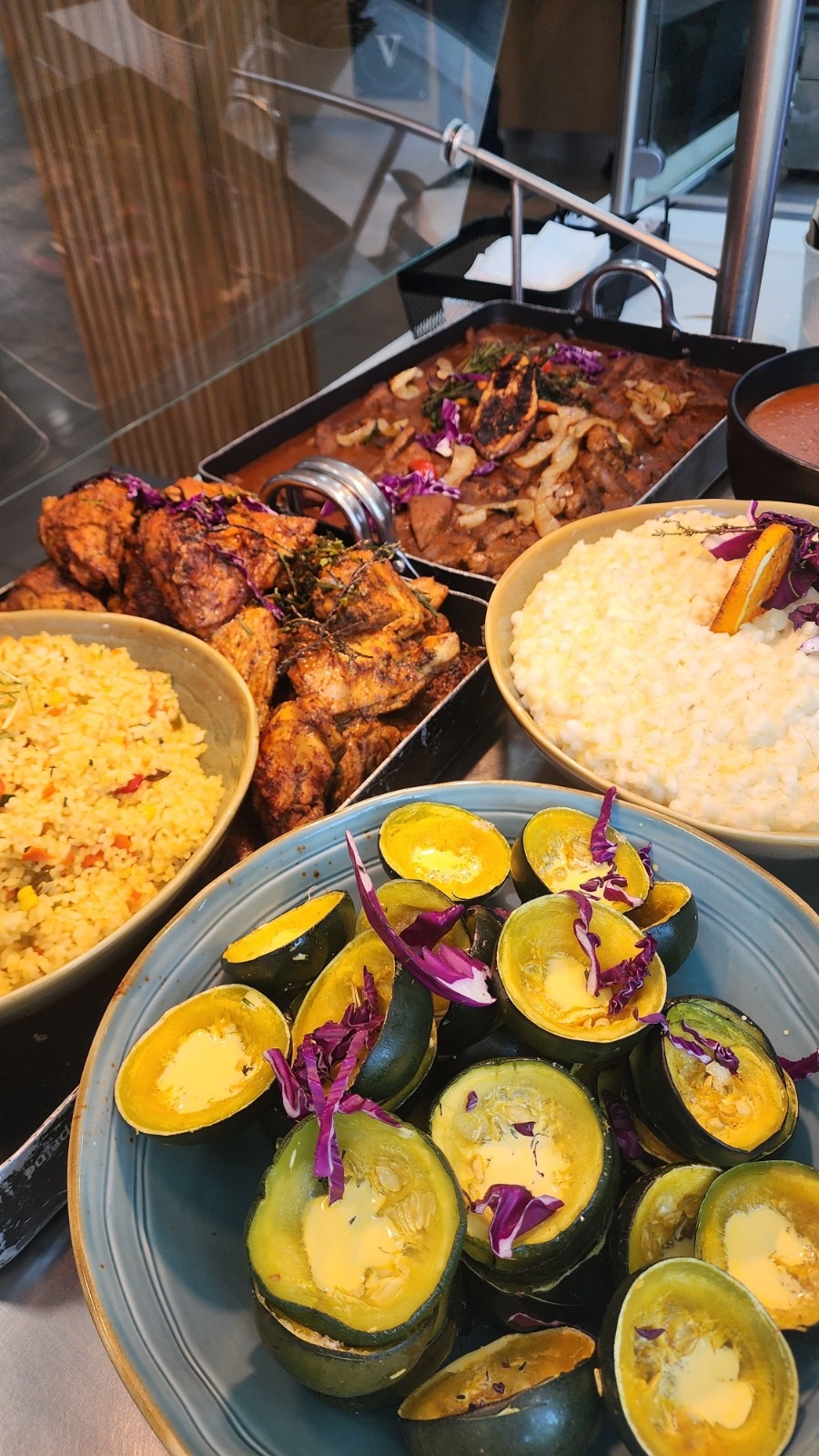 Generous celebration buffet prepared by Chef Jose